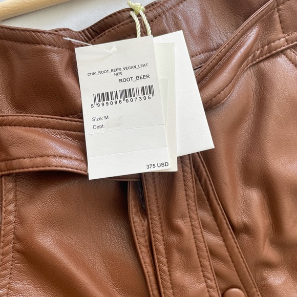 New with Tags Nanushka brown vegan leather skirt - Picture 3 of 4